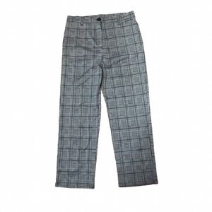 Gray Plaid Pants